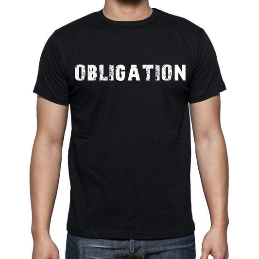 Obligation Mens Short Sleeve Round Neck T-Shirt Black T-Shirt En