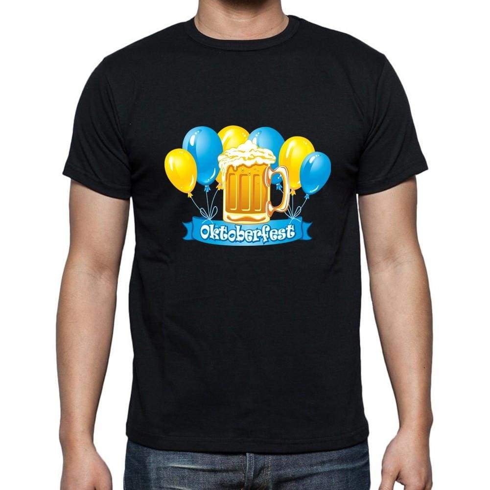 Oktoberfest Beer And Baloons Oktoberfest T-Shirt Mens Black T-Shirt 100% Cotton 00202