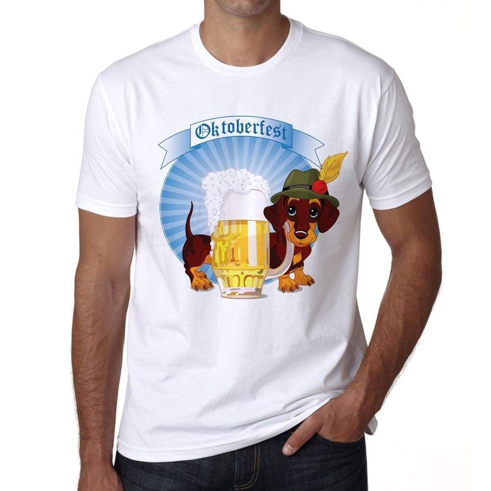 Oktoberfest Puppy Oktoberfest T-Shirt Mens White Tee 100% Cotton 00179