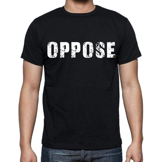 Oppose Mens Short Sleeve Round Neck T-Shirt Black T-Shirt En