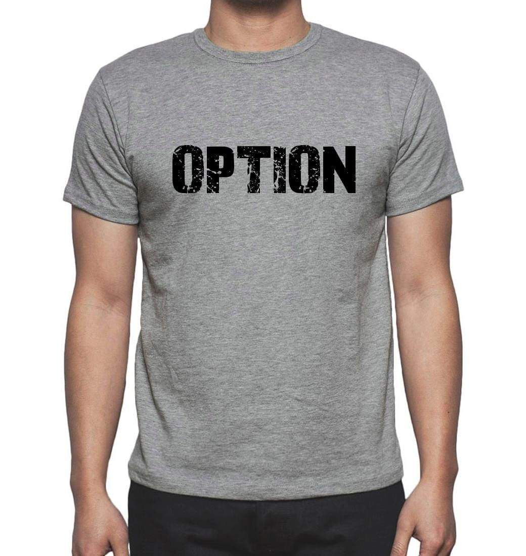 Option Grey Mens Short Sleeve Round Neck T-Shirt 00018 - Grey / S - Casual