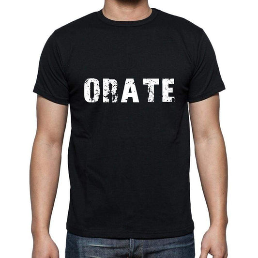 Orate Mens Short Sleeve Round Neck T-Shirt 5 Letters Black Word 00006 - Casual