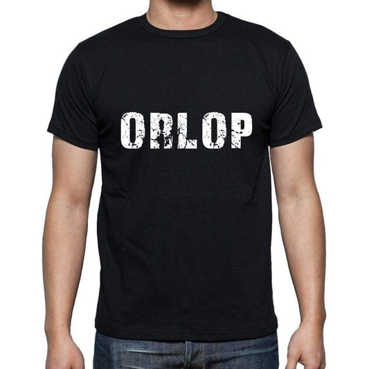 Orlop Mens Short Sleeve Round Neck T-Shirt 5 Letters Black Word 00006 - Casual
