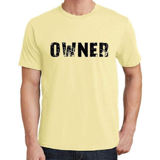 Owner Mens Short Sleeve Round Neck T-Shirt 00043 - Yellow / S - Casual