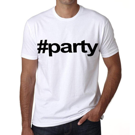 Party Hashtag Mens Short Sleeve Round Neck T-Shirt 00076