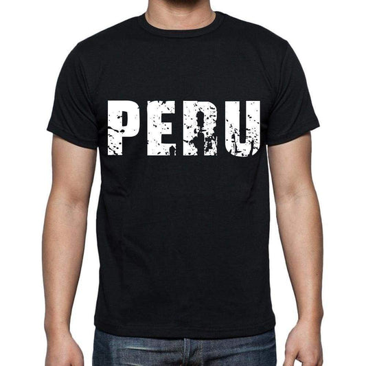 Peru T-Shirt For Men Short Sleeve Round Neck Black T Shirt For Men - T-Shirt