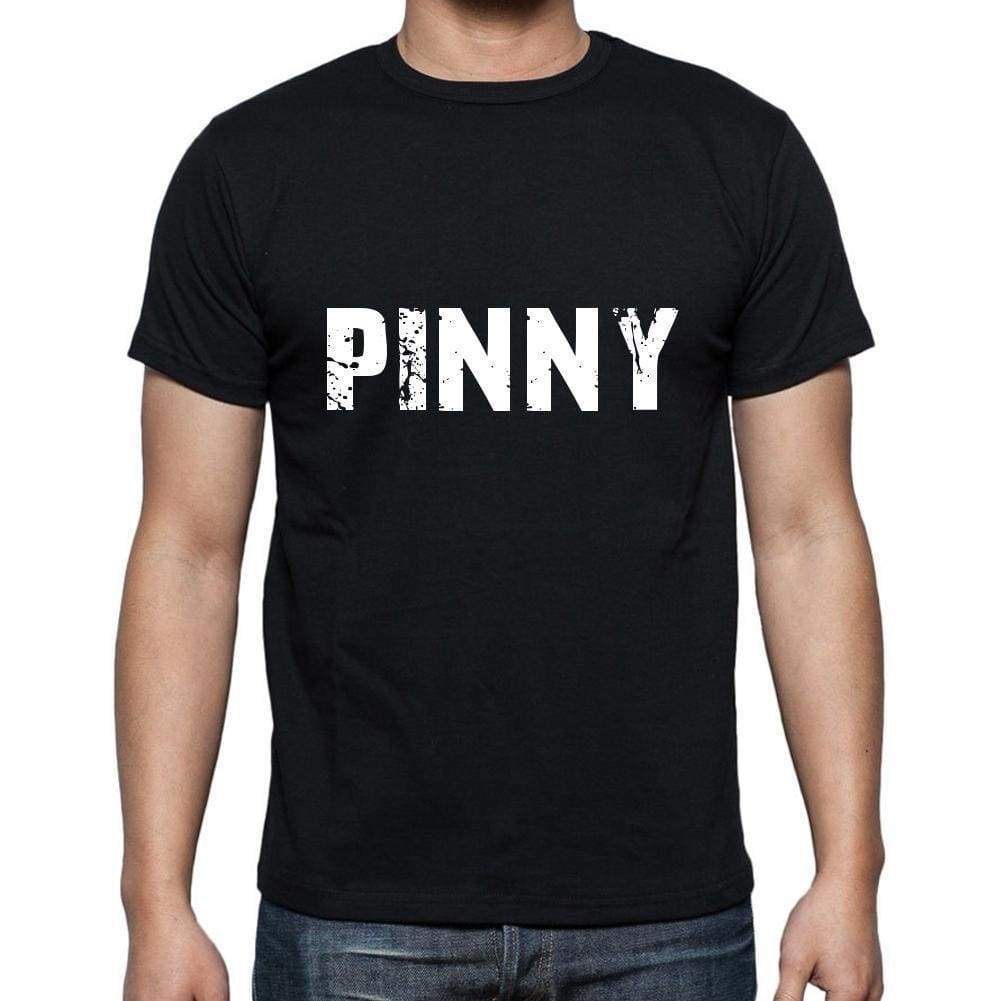 Pinny Mens Short Sleeve Round Neck T-Shirt 5 Letters Black Word 00006 - Casual