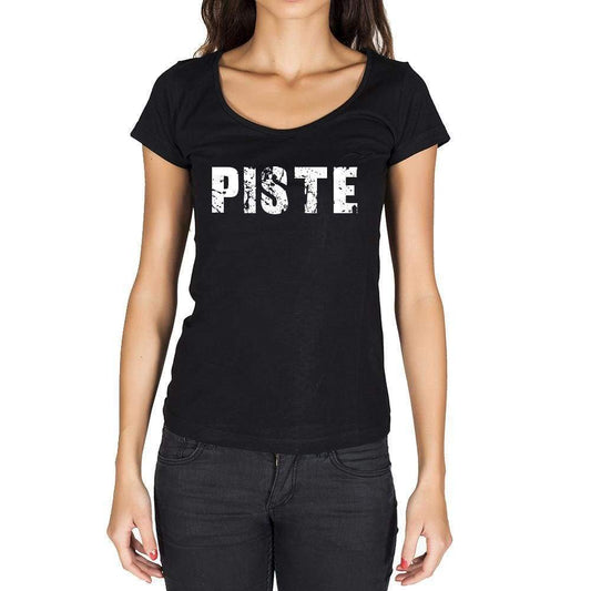 Piste French Dictionary Womens Short Sleeve Round Neck T-Shirt 00010 - Casual