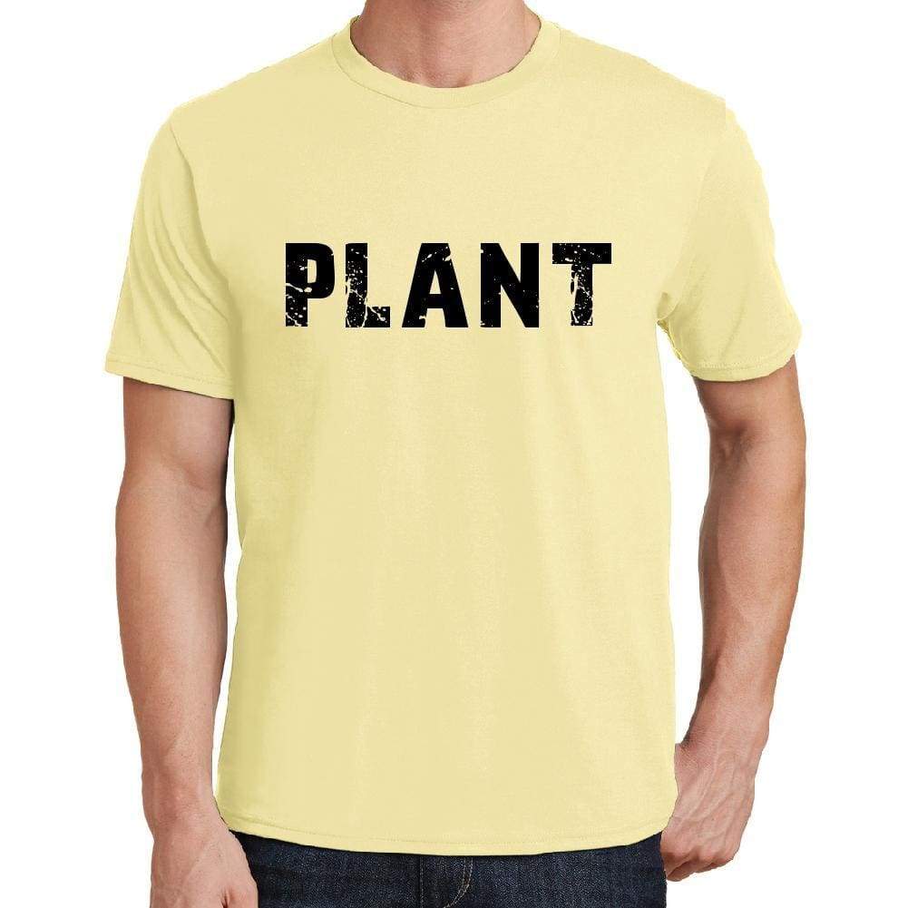 Plant Mens Short Sleeve Round Neck T-Shirt 00043 - Yellow / S - Casual
