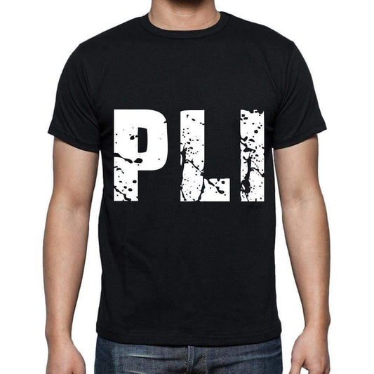 Pli Men T Shirts Short Sleeve T Shirts Men Tee Shirts For Men Cotton Black 3 Letters - Casual