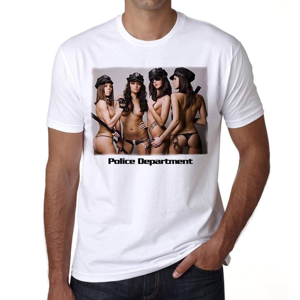 Police sexy girls department T-shirt for mens, short sleeve, cotton tshirt, men t shirt 00034 - Cissie