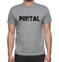 Portal Grey Mens Short Sleeve Round Neck T-Shirt 00018 - Grey / S - Casual