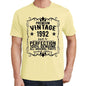 Premium Vintage Year 1992 Yellow Mens Short Sleeve Round Neck T-Shirt Gift T-Shirt 00348 - Yellow / S - Casual