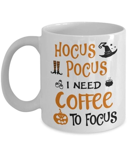 Hocus Pocus Mug I Need Coffee To Focus Mugs Fall Halloween Cup Pumpkin Gift
