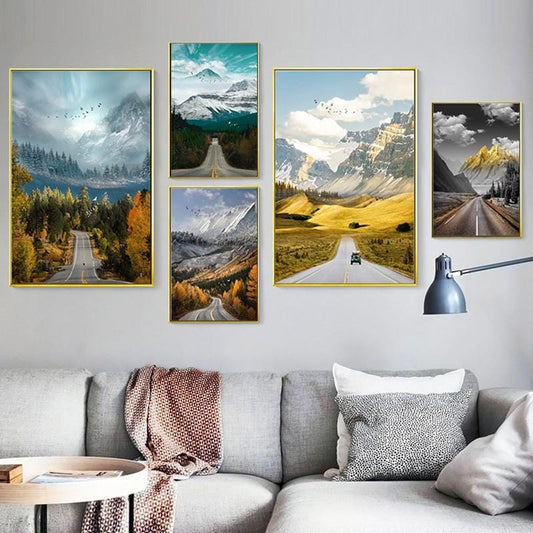 Landscape Pictures Home Decor Nordic Canvas Painting Wall Art Modern Realist Nature Scenery Posters and Prints for Living Room