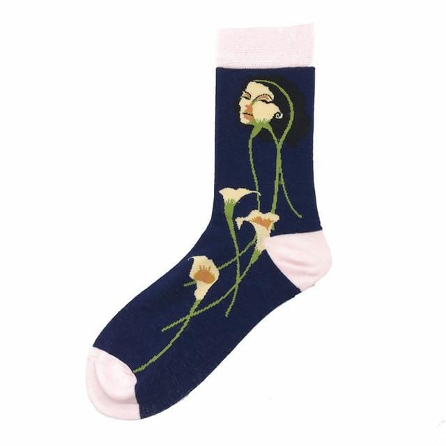 Cartoon Cute Flower Abstract Art Female Socks Animal Cotton Short Creative Women Sock Warm Funny Kawaii Winter Happy Ankle Socks