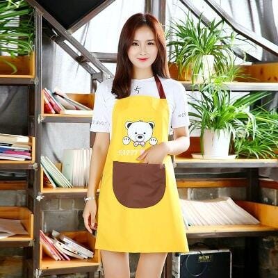 Abrasion Hand Apron Female Waterproof And Oil-proof Hooded Kitchen Sleeveless Overalls Hanging Neck Easy To Take Off CB4518/O