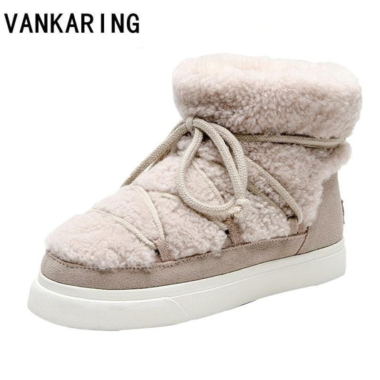 brand women shoes warm fur ankle boots for women snow boots shoes Russia winter boots female outdoor casual shoes women flats