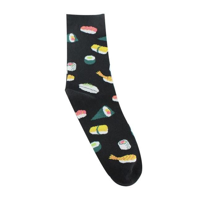 ARMKIN Hip Hop Cool Animal Food happy Funny Socks Men Harajuku Skateboard Crew sock Male Vintage Large High sock for christmas