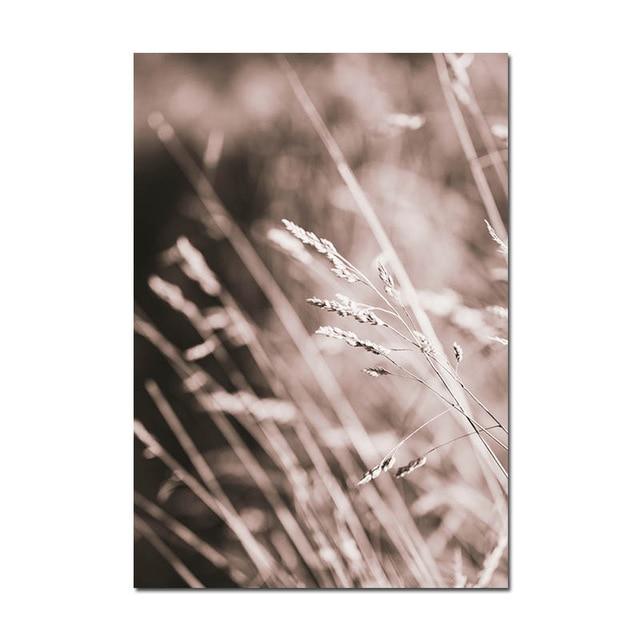 Grass Nature Picture Scandinavian Poster Landscape Wall Art Canvas Print Painting Nordic Style Modern Modern Living Room Decor