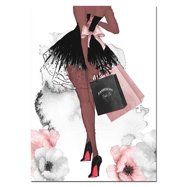 Fashion Wall Art Perfume Lips Poster Nordic Print High Heels Canvas Painting Woman Pictures for Living Room Modern Decoration