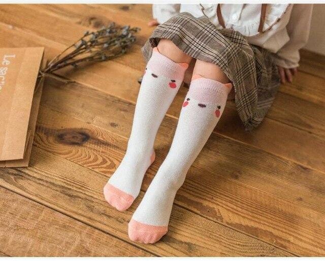 children socks cartoon mouse fox totoro pattern style baby socks cotton small boy girl knee high leg warm big kids short sock