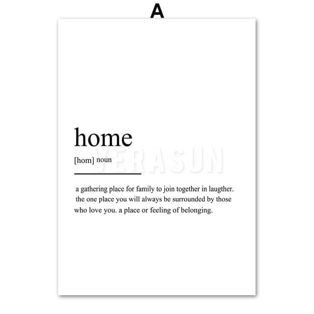 Home Friend Travel Love Definition Quotes Nordic Posters And Prints Wall Art Canvas Painting Wall Pictures For Living Room Decor