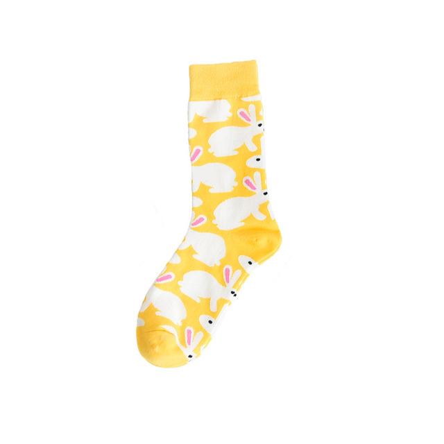 Autumn fashion street Harajuku style fun socks unisex fancy fruit animal art man cotton socks cute happy woman long socks meias