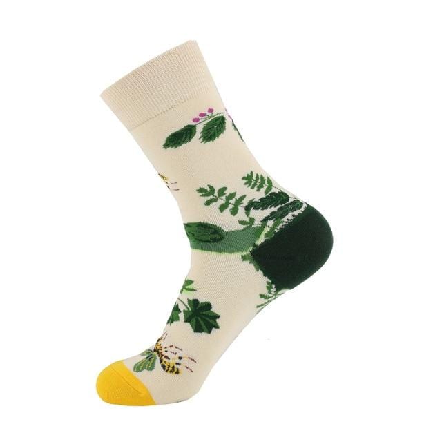 Cotton funny Socks Women &Men New 2019 cute Autumn Winter New Year Santa Claus Christmas Fruit Animal Fish Happy Socks PEONFLY