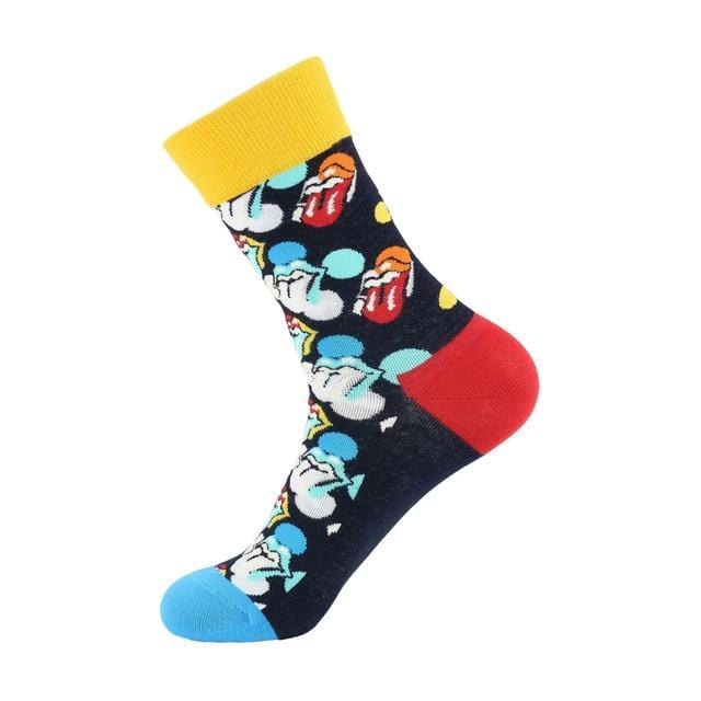 Cotton funny Socks Women &Men New 2019 cute Autumn Winter New Year Santa Claus Christmas Fruit Animal Fish Happy Socks PEONFLY