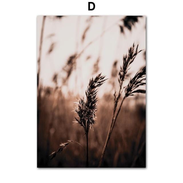 Farm Plant Flower Leaves Wheat Landscape Wall Art Canvas Painting Nordic Posters And Prints Wall Pictures For Living Room Decor