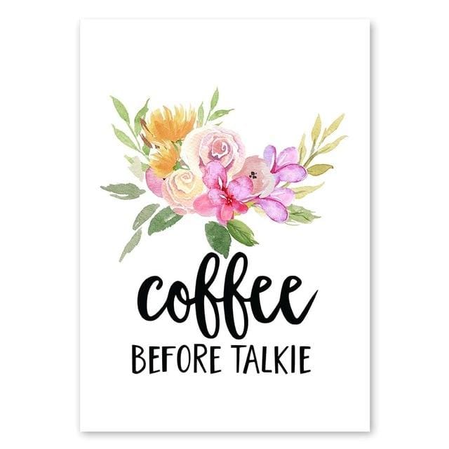 Drink Coffe Before Coffee Wall Art Poster&Print For Bar Kitchen Dining Room Modern Home Decor Wall Picture Canvas Painting Mural