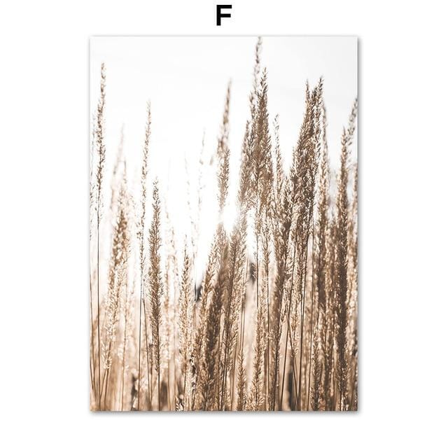 Reeds Wheat House Leaf Nordic Posters And Prints Wall Art Canvas Painting Wall Pictures For Living Room Scandinavian Home Decor