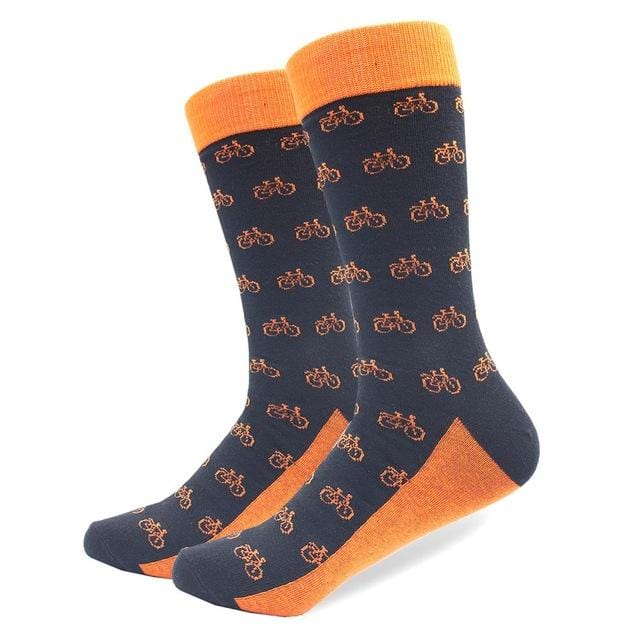 1 Pair Funny Combed Cotton Brand Men's Crew Socks Novelty Tiger Koala Kangaroo Pattern Colorful Dress Causal Wedding Socks