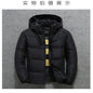 2019 Winter Jacket Mens Quality Thermal Thick Coat Snow Red Black Parka Male Warm Outwear Fashion - White Duck Down Jacket Men