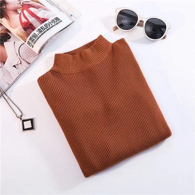 Marwin New-coming Autumn Winter Turtleneck Pullovers Sweaters Primer shirt long sleeve Short Korean Slim-fit tight sweater