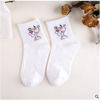 Women Cartoon Character Cotton Socks Art Female Character Patterend Short Cute Socks Hipster Fashion Animal Print Ankle Socks