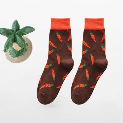 Women Happy Funny Socks With Print Art Cute Warm Winter Socks With Avocado Sushi Food Cotton Fashion Harajuku Unisex Sock 1 Pair