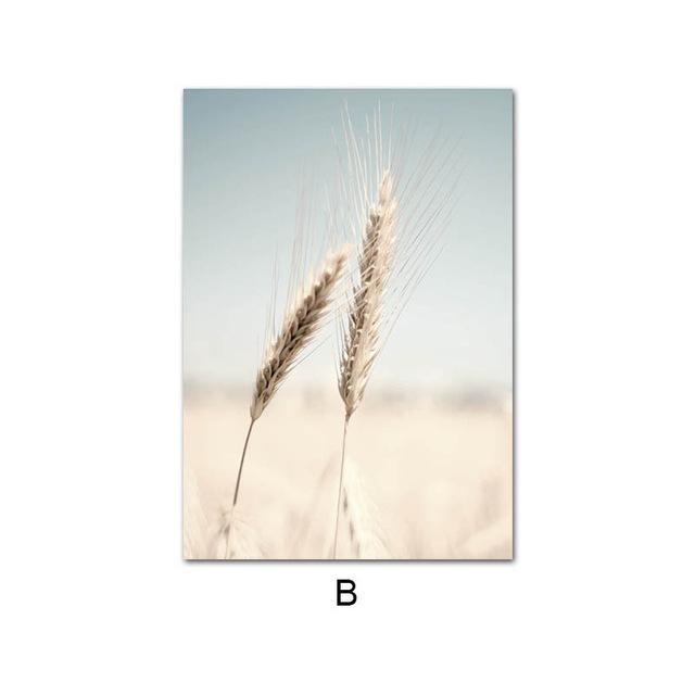 Reed Grass Sea Landscape Poster Scandinavian Canvas Print Nature Scenery Wall Art Picture Painting Nordic Style Home Room Decor