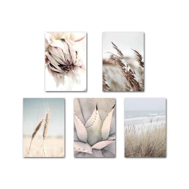 Reed Grass Sea Landscape Poster Scandinavian Canvas Print Nature Scenery Wall Art Picture Painting Nordic Style Home Room Decor