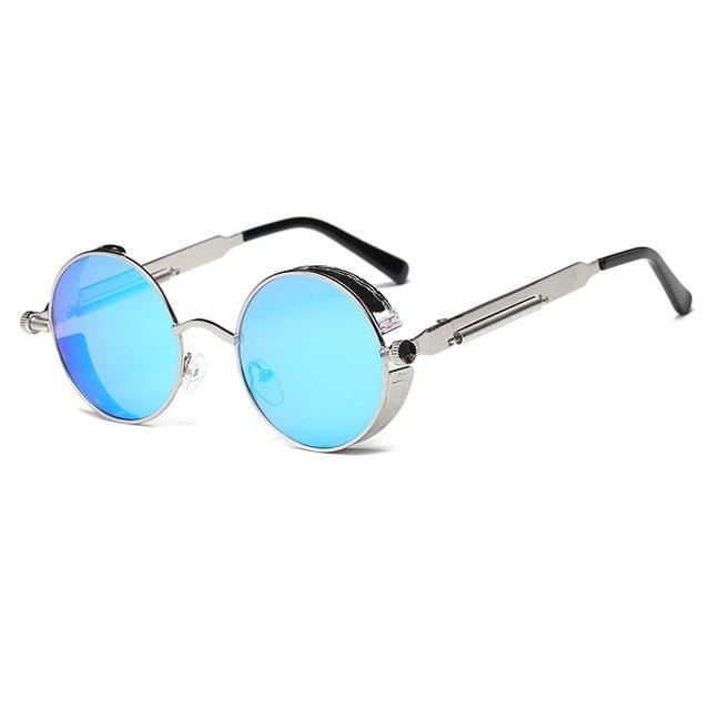 Metal Round Steampunk Sunglasses Men Women Fashion Glasses Brand Designer Retro Frame Vintage Sunglasses High Quality UV400