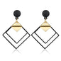 X&P New Korean Heart Statement Drop Earrings 2019 for Women Fashion Vintage Geometric Acrylic Dangle Hanging Earring Jewelry