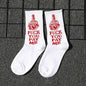 INS estilo de los hombres/calcetines de las mujeres de Europa y los Estados Unidos nueva marea de algodón calcetines en el tubo largo Streetwear Hip Hop calcetines de skateboarding
