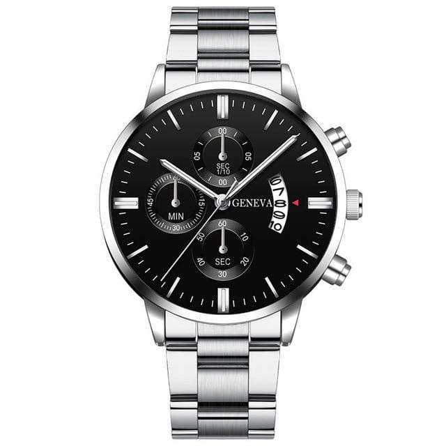 2020 Fashion Trend Men's Stainless Steel Watch Luxury Calendar Quartz Watch Men's Business Casual Watch