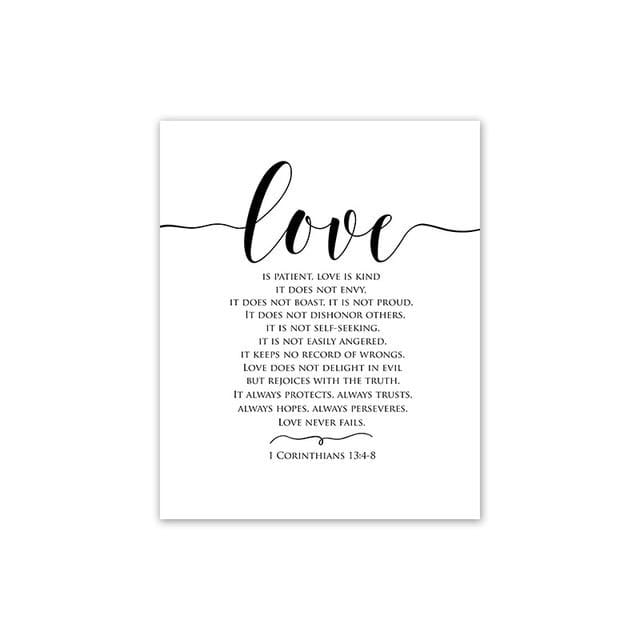 Scandinavian Style Love Poster Black and White Canvas Painting Amore Wall Pictures For Living Room Nordic Decoration Home Art