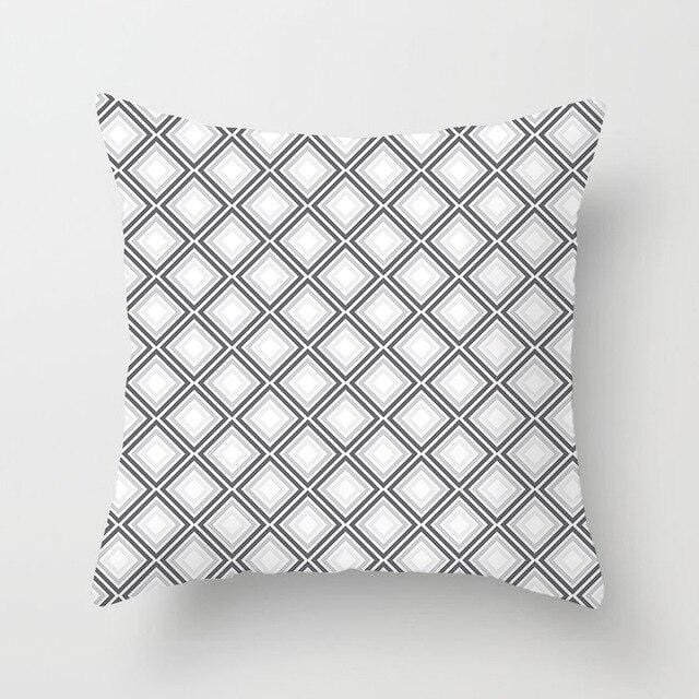 Buy 5 Get 1 Free Black and White Geometric Abstract Decorative Pillowcases Polyester Throw Pillow Case Geometric Pillowcase