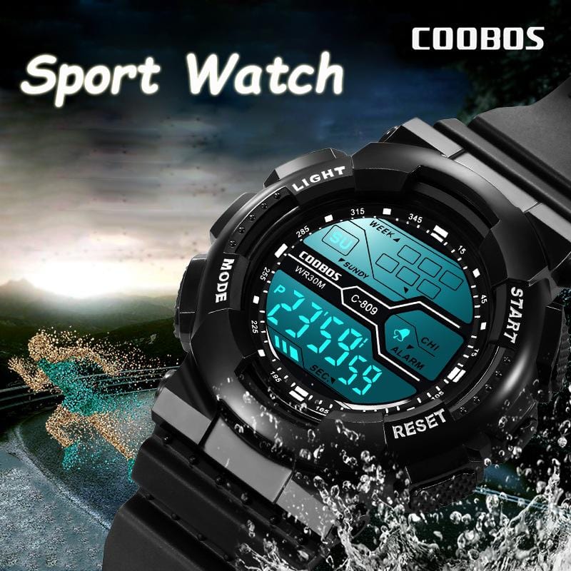 Tendance hommes sport montre numérique militaire étanche hommes montres LED lumineux montre-bracelet mâle décontracté caoutchouc horloge reloj hombre