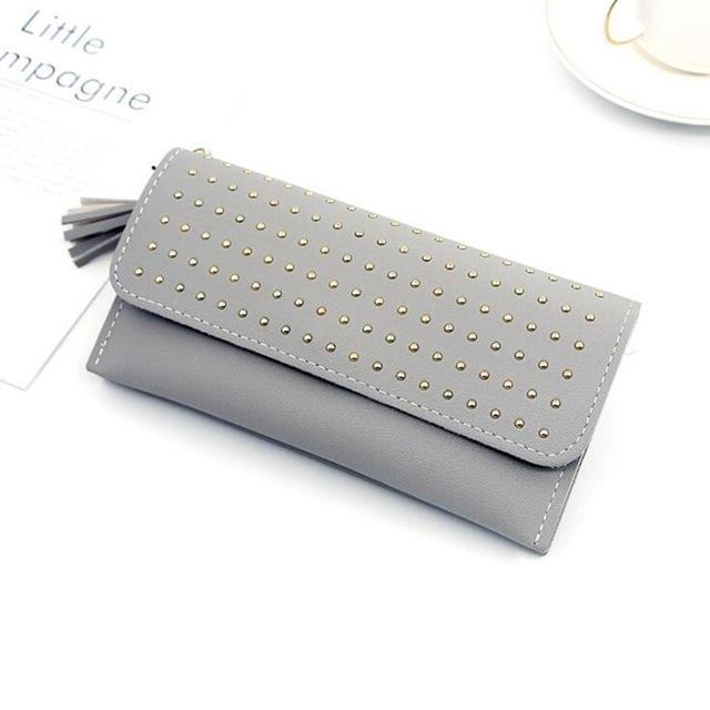 Long Women's Wallet Female Purses Tassel Coin Purse Card Holder Wallets Female Pu Leather Clutch Money Bag Pu Leather Wallet