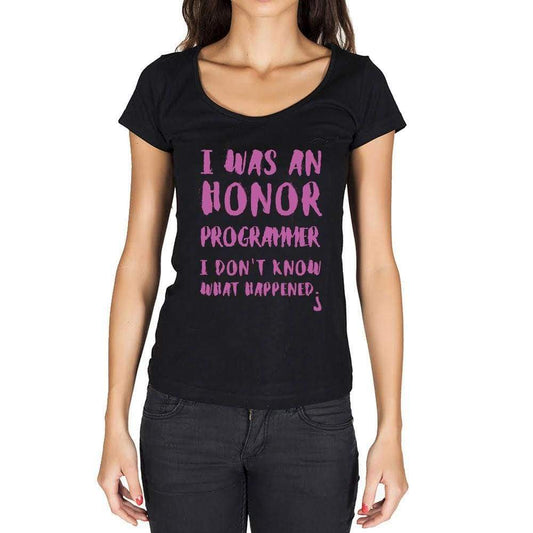 Programmer What Happened Black Womens Short Sleeve Round Neck T-Shirt Gift T-Shirt 00317 - Black / Xs - Casual