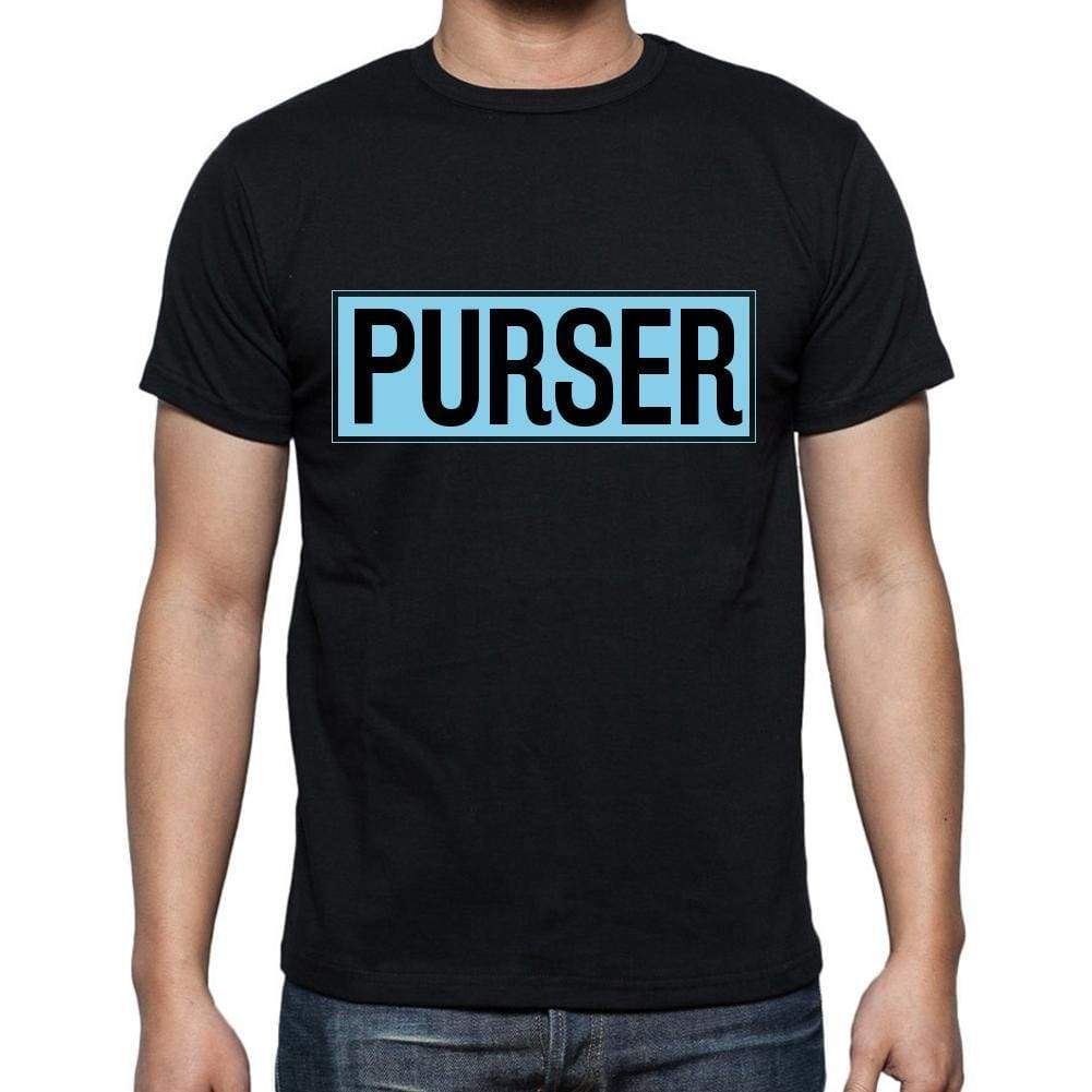 Purser T Shirt Mens T-Shirt Occupation S Size Black Cotton - T-Shirt